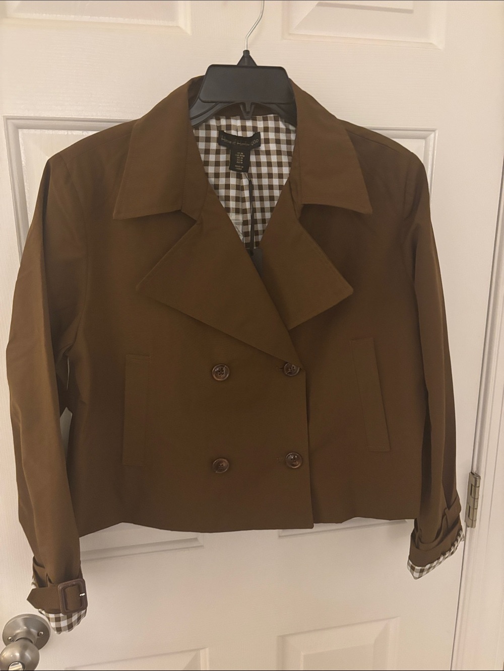House of Harlow 1960 Brown Double-Breasted Pea Coat